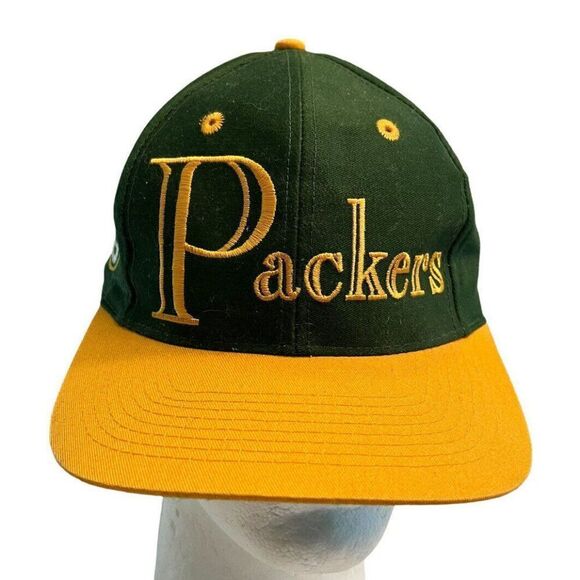 Twins Enterprise Other - Green Bay Packers Spelled Out Cap One Size Snapback Hat Vtg NFL Throwback Unisex